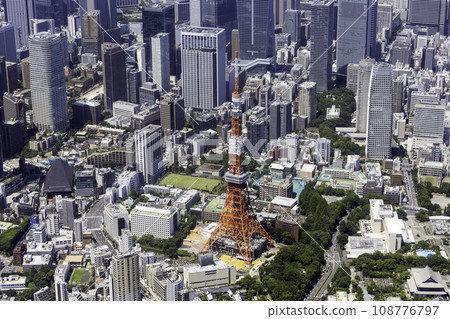 Aerial view around Tokyo Tower 108776797