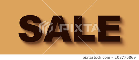 Title illustration with sale text written on it Title illustration with sale text written on it 108776869