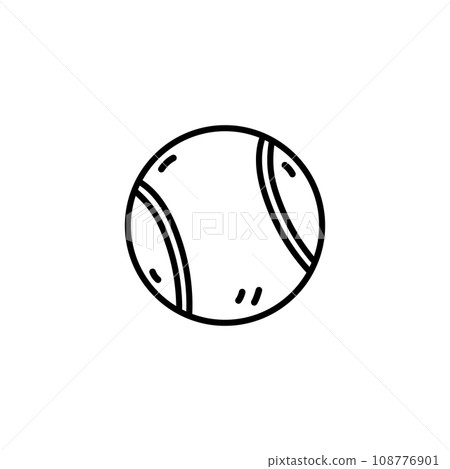 Tennis ball doodle 108776901
