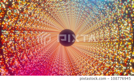 Circle tunnel with particles 108776945