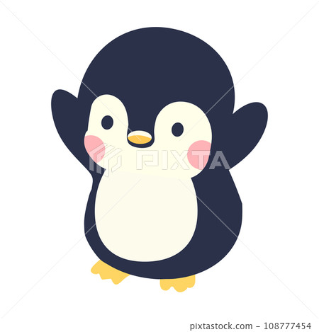 Happy bird penguin cartoon flat Happy bird penguin cartoon flat 108777454