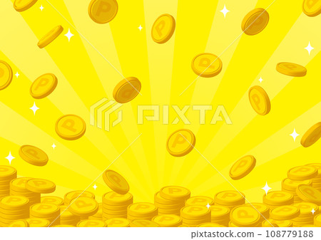 Many point coins background vector image: Horizontal 108779188