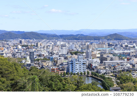 View from Wakayama Castle, Wakayama City, Wakayama Prefecture, east side 108779230