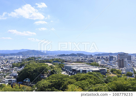 Wakayama City, Wakayama Prefecture, View from Wakayama Castle, Modern Art Museum and Museum Wakayama City, Wakayama Prefecture, View from Wakayama Castle, Modern Art Museum and Museum 108779233