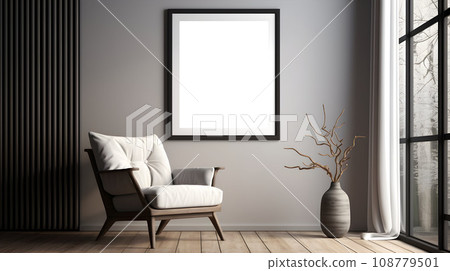 Minimalist composition of aesthetic living room 108779501