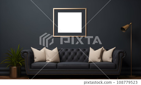 Frame mockup in modern classic living room Frame mockup in modern classic living room 108779523