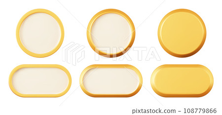 3d gold frame icon. 3d gold frame icon. 108779866