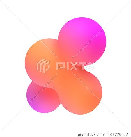 3d pink liquid blobs. 3d pink liquid blobs. 108779922