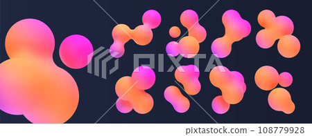 3d pink liquid blobs. 3d pink liquid blobs. 108779928