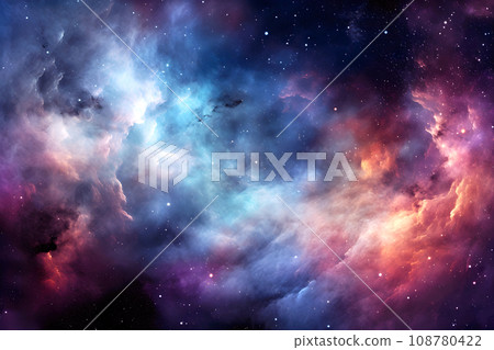 Harmony of the Stars - 色彩鮮豔的宇宙星雲數位藝術 - 生成人工智慧 108780422