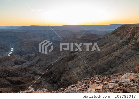 Sunset over fish river canyon Sunset over fish river canyon 108781018