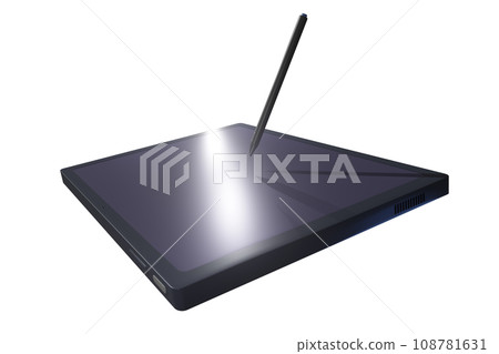Tablet (with touch pen) Transparent image (computer graphic) 108781631