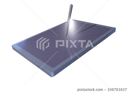 Tablet (with touch pen) Transparent image (computer graphic) Tablet (with touch pen) Transparent image (computer graphic) 108781637