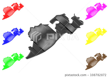 Darrang district (Assam State, Republic of India) map vector illustration, scribble sketch Darrang map Darrang district (Assam State, Republic of India) map vector illustration, scribble sketch Darrang map 108782872