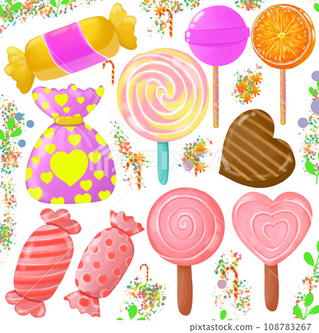 seamless pattern with colorful lollipop seamless pattern with colorful lollipop 108783267