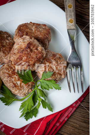 Meatball with parsley. Meatball with parsley. 108783662