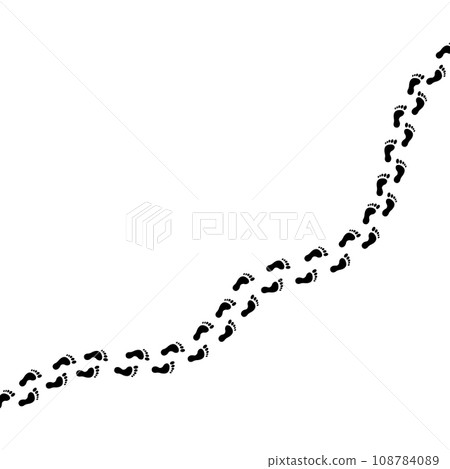 footsteps print route design 108784089