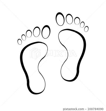footprint icon footprint icon 108784090