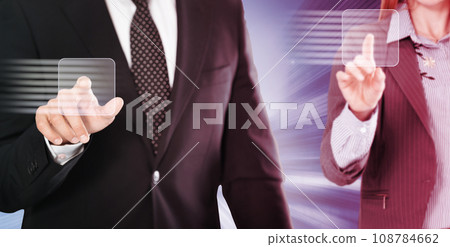 Male testing digital monitor and touchscreen 108784662