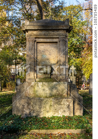 View of famous Old North Cemetery of Munich, Germany with historic gravestones. View of famous Old North Cemetery of Munich, Germany with historic gravestones. 108785489