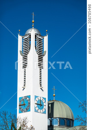 Exterior view of All Saints Orthodox Church in Munich, Germany 108785498
