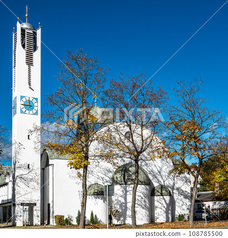 Exterior view of All Saints Orthodox Church in Munich, Germany 108785500