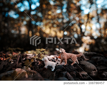 dog parent and child figures 108786457