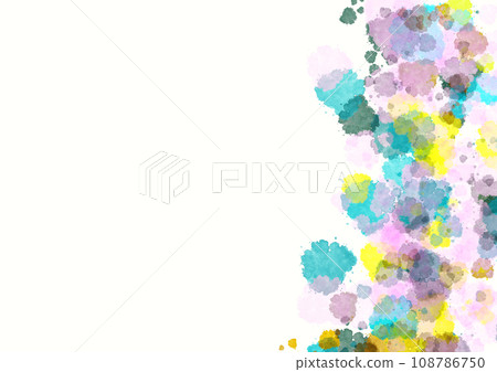 彩色水彩紋理背景圖框架 彩色水彩紋理背景圖框架 108786750