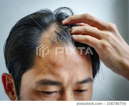 擔心頭髮稀疏或禿頭的人的圖片 擔心頭髮稀疏或禿頭的人的圖片 108786756