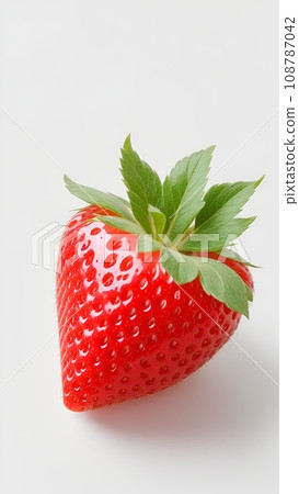 white background and fresh strawberry 108787042