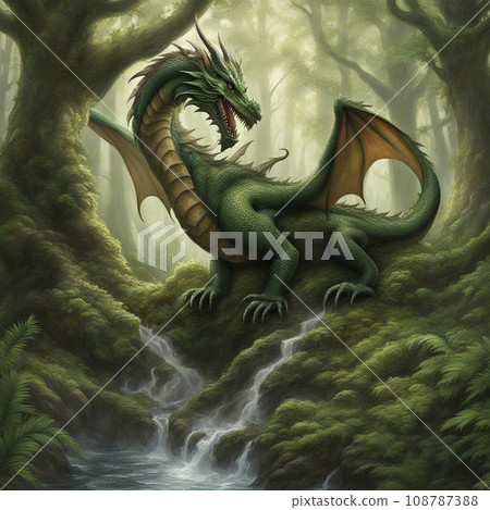 forest and dragon 108787388