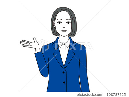 微笑引導的西裝女人 108787525