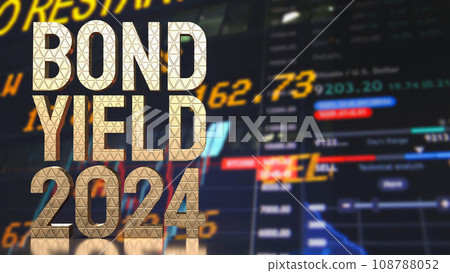 The Gold text Bond Yield on chart background for Business concept 3d rendering The Gold text Bond Yield on chart background for Business concept 3d rendering 108788052