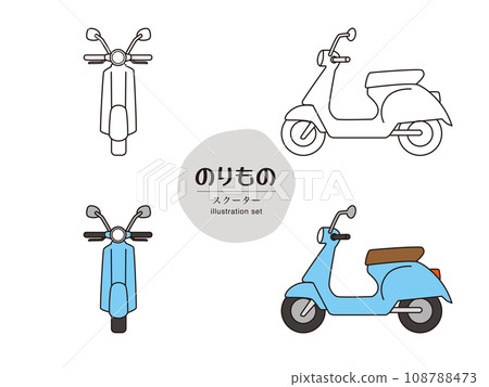 Vehicle illustration set_scooter 108788473