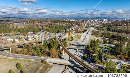spokane train railway bridge washington transport 108788796
