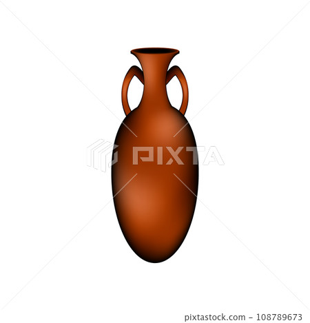 Amphora icon on white. 108789673