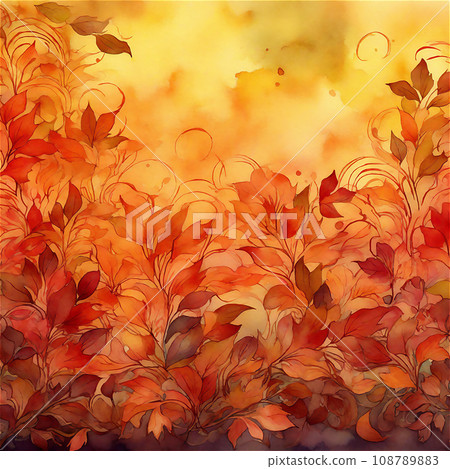 Autumn leaf background material AI image Autumn leaf background material AI image 108789883