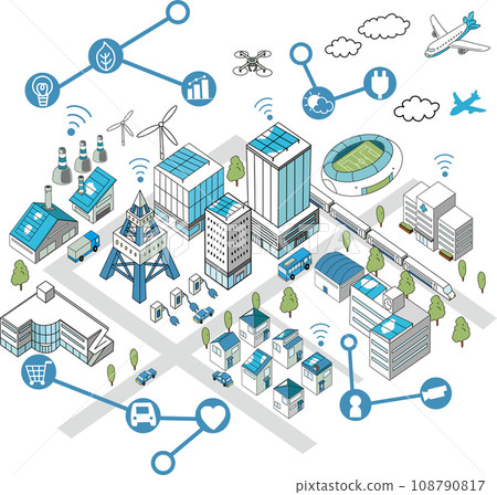 Image illustration of DX/GX/smart city Image illustration of DX/GX/smart city 108790817