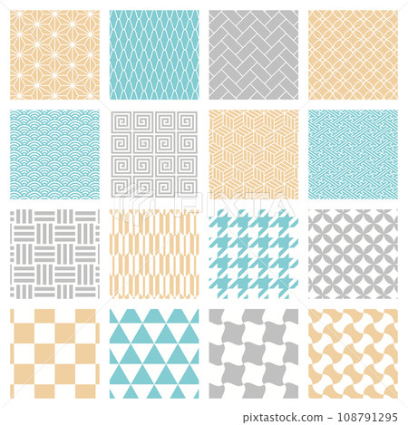 冬季日本圖案樣本(16 種) 冬季日本圖案樣本(16 種) 108791295