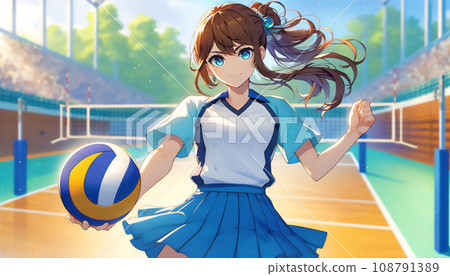 排球女孩 [AI 生成圖像] 108791389