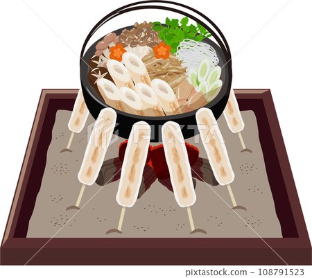 爐邊的 Kiritanpo 鍋 108791523