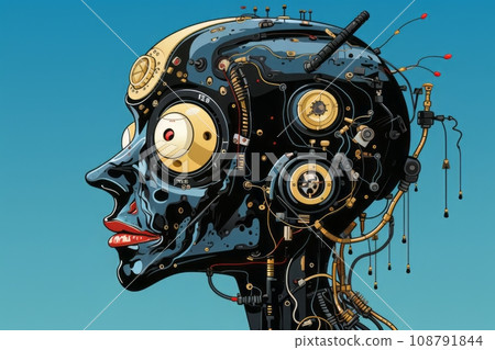 電子大腦肖像:精準描繪未來設計—AI圖像 電子大腦肖像:精準描繪未來設計—AI圖像 108791844