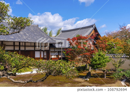 Kyoto Rakuoin Guest Hall and Karesansui Garden Autumn foliage season Kyoto Rakuoin Guest Hall and Karesansui Garden Autumn foliage season 108792694