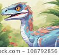 Dinosaur illustration Velociraptor (AI illustration) 108792856