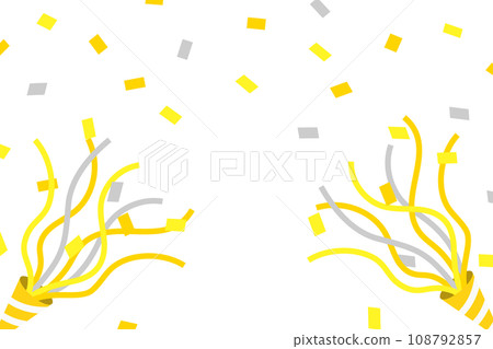 yellow party crackers and confetti yellow party crackers and confetti 108792857