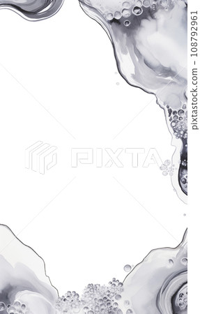 AI-generated content. Watercolor stylized frame in gray colors on a white background AI-generated content. Watercolor stylized frame in gray colors on a white background 108792961