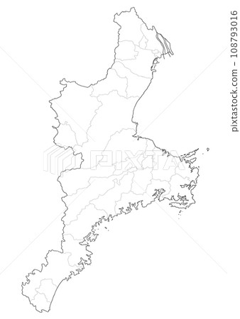 Blank map Mie prefecture 108793016