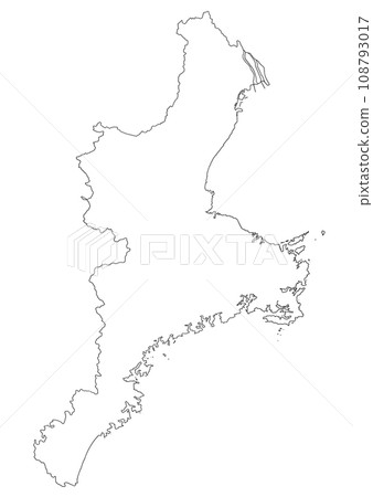 Blank map Mie prefecture 108793017