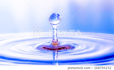 一滴落在水面和水波紋 108793232