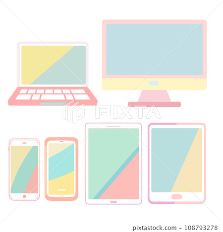 柔和的色彩裝置組 108793278